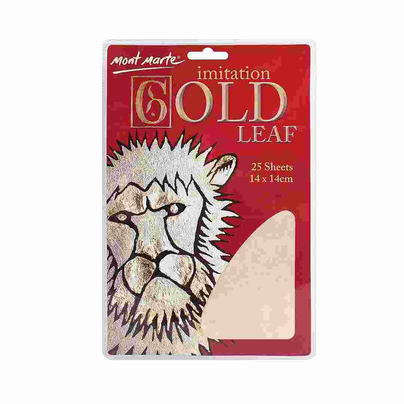 Mont Marte Imitation Gold Leaf 14x14cm 25 Sheets