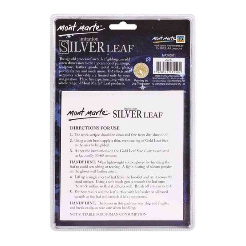 Mont Marte Imitation Silver Leaf - 25 Sheets