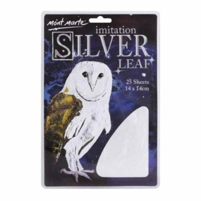 Mont Marte Imitation Silver Leaf - 25 Sheets
