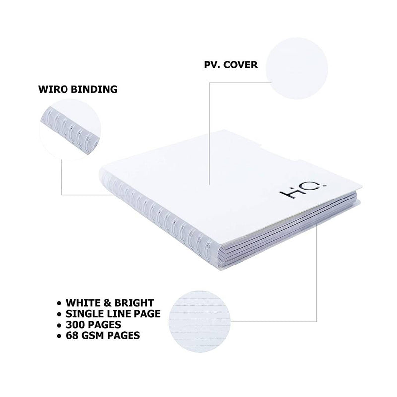 Navneet Hq Note Book White A5 300 Pages - 27015