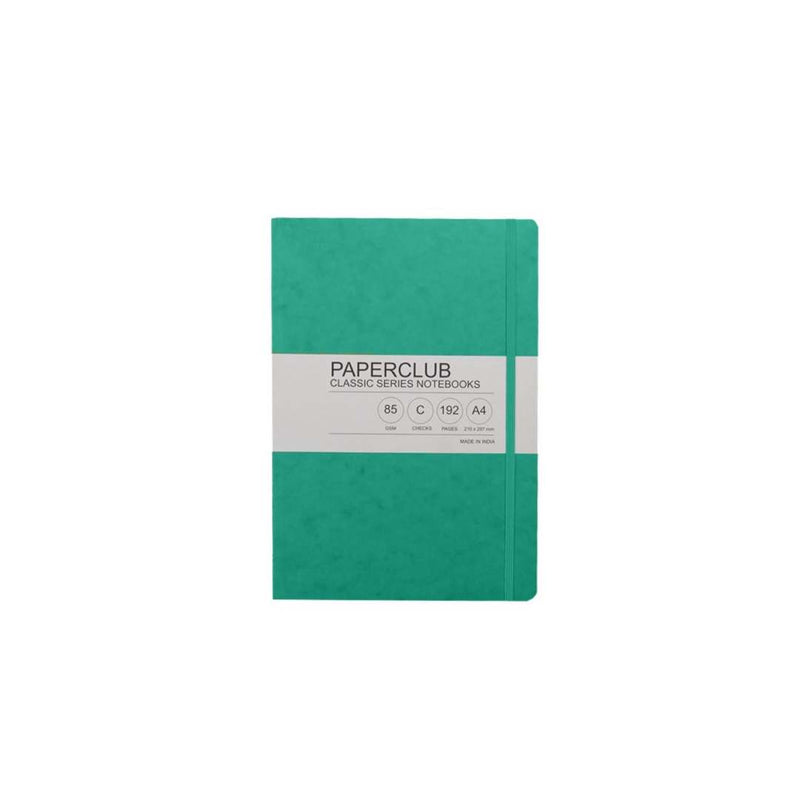 Paper Club Classic Notebook Checks Dark Green 192Pages A4 - 53323