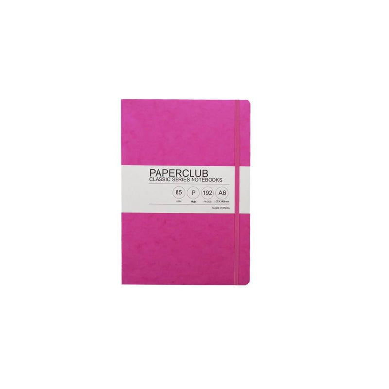 Paper Club Classic Notebook Plain Pink 192Pages A6 - 53310