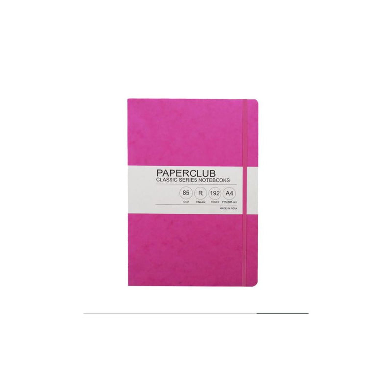 Paper Club Classic Notebook Ruled Pink 192Pages A4 - 53303