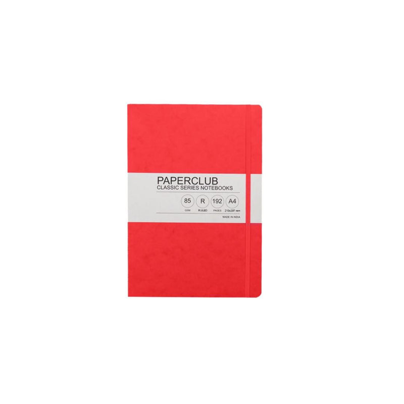 Paper Club Classic Notebook Ruled Red 192Pages A4 - 53303