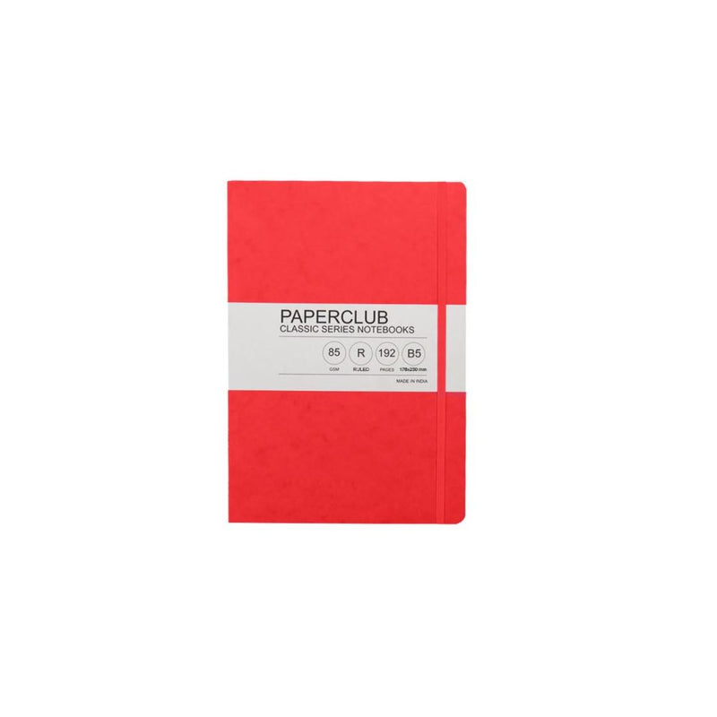Paper Club Classic Notebook Ruled Red 192Pages B5 - 53302