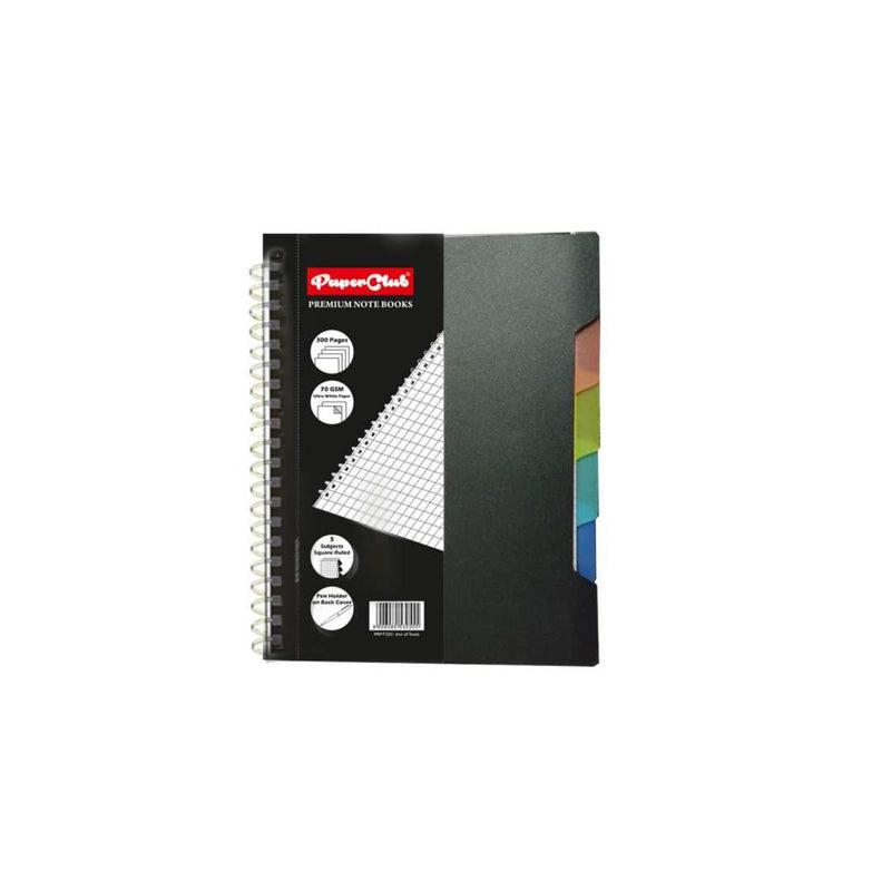 Paper Club Notebook Square 5Subject 300Pages - A5 53055