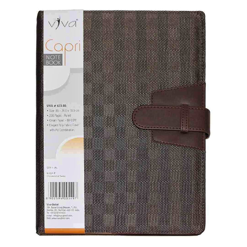 Viva Global Capri B5 Notebook 200 Pages Refillable Jacket Sleeve with Slide Loop Closure