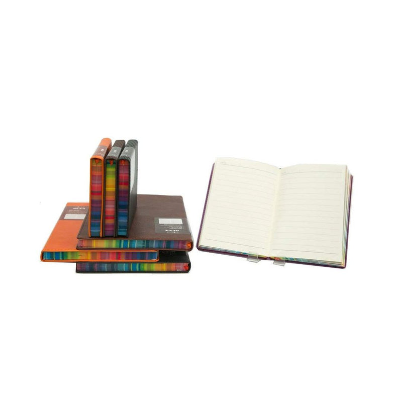 Viva Hexa A6 Journal Notebook Pocket Size 70 GSM 264 Ruled Pages with Colorful Printed Edges