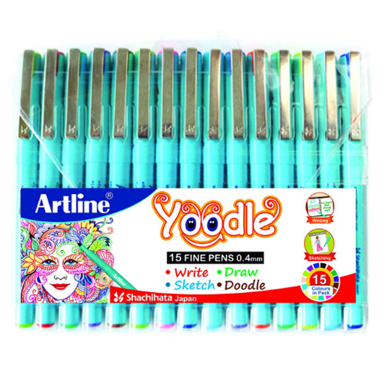 Artline Yoodle Fine Line Pen Set - Pack of 15