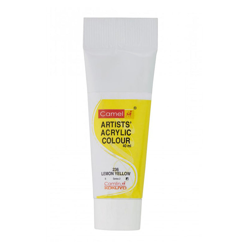 Camel Artist Acrylic Colour Tubes 40 Ml Lemon Yellow