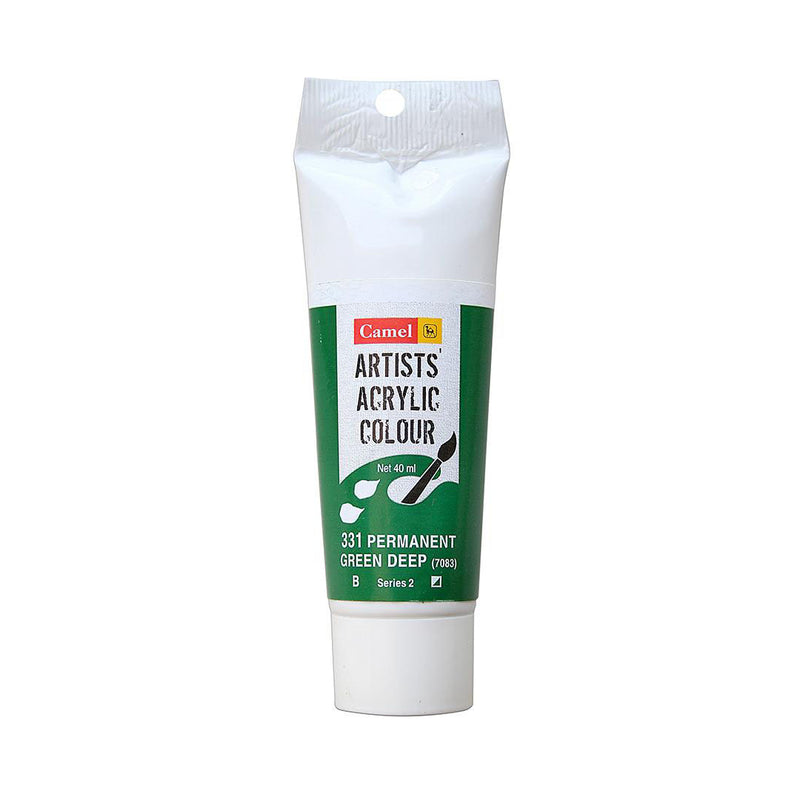 Camel Artist Acrylic Colour Tubes 40 Ml Permanent Green Deep