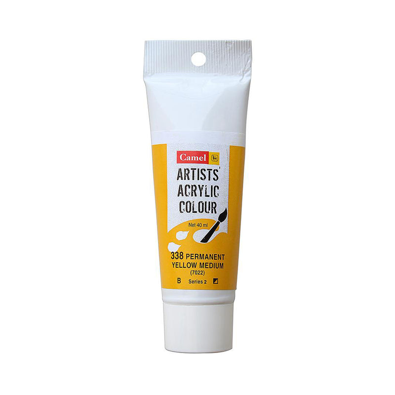 Camel  Artist Acrylic Colour Tubes 40 Ml Permanent Yellow Medium