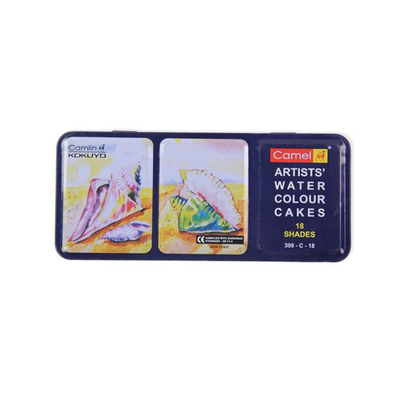 Camlin 1 Box Artists Water Colour Cakes, 18 Shades