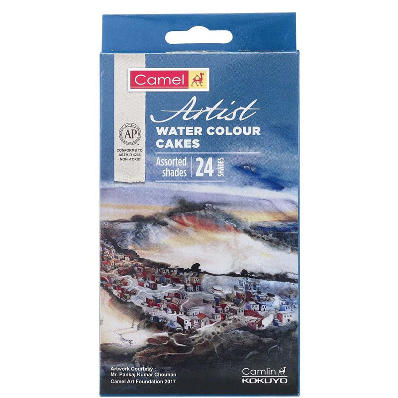 Camel Artist Water Colour Cake Set - Pack of 24 (Blue)