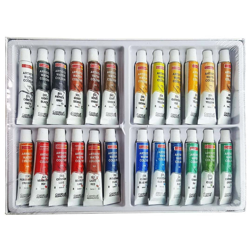 Camlin Kokuyo Artist 5ml Water Color Tube - 24 Shades