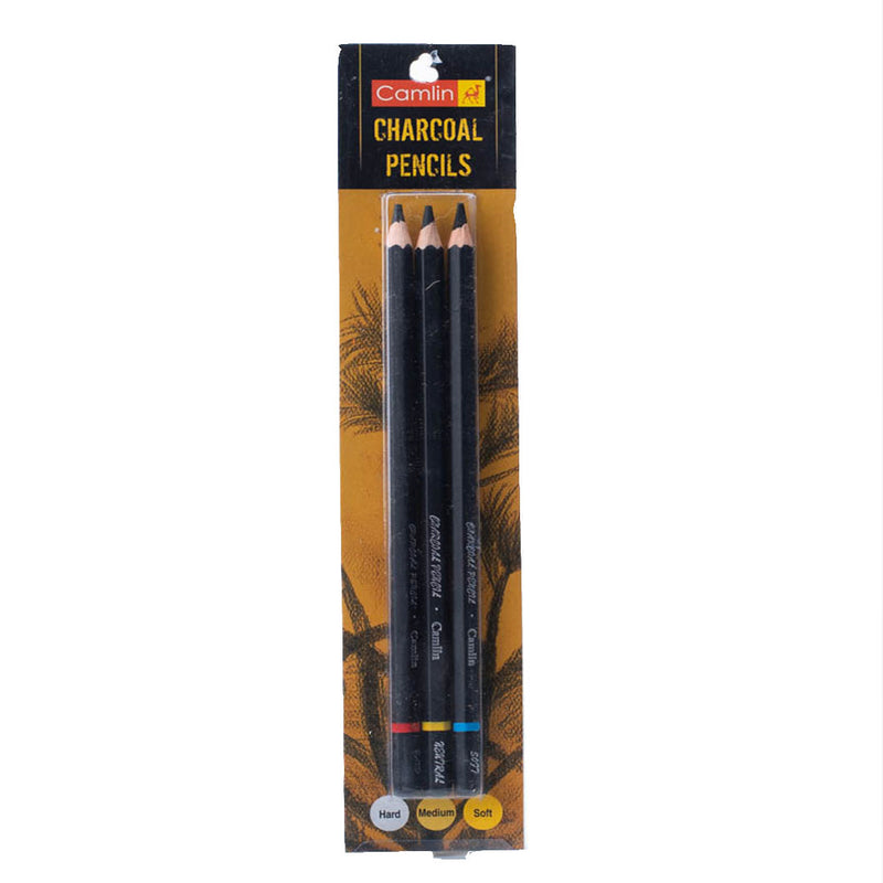 Camlin Kokuyo Medium/Soft/Hard Charcoal Pencils