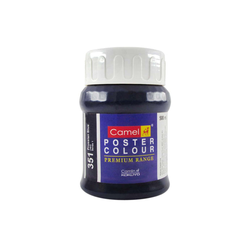 Camel Poster Colour 500 Ml Prussian Blue - Skyblue Stationery Mart