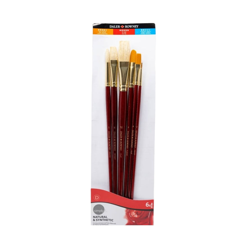 Daler Rowney Simply Natural Synthetic Brush Set of 6