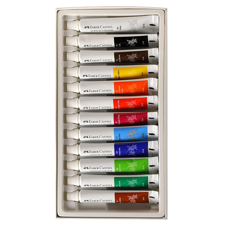 Faber-Castell Student Acrylic Colour Set - Pack of 12