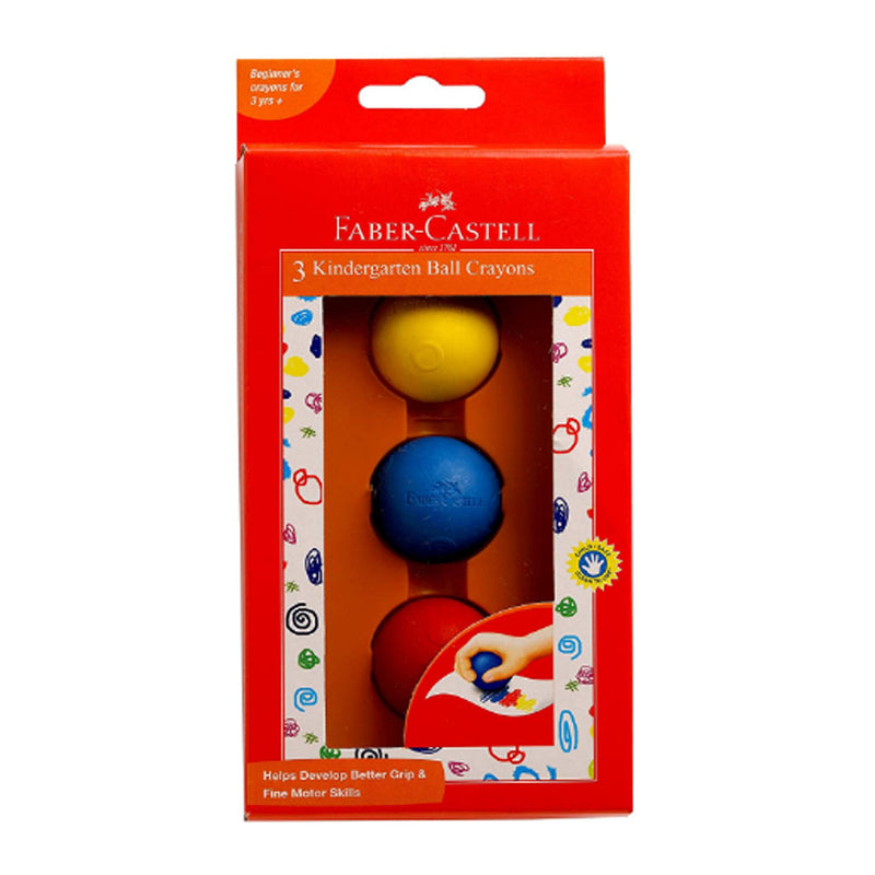 Faber-Castell Kindergarten Ball Crayons - Pack of 3 (Assorted)