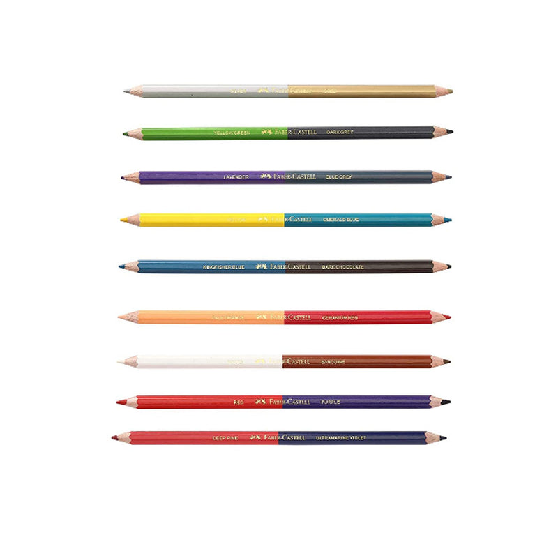 Faber-Castell Bi-Colour Pencil Pack of 18 (Assorted)