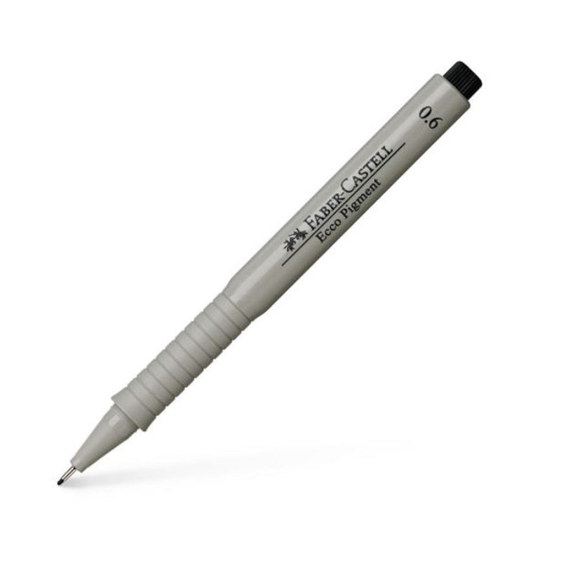 Faber Castell Ecco Pigment Fibre Tip Pen, 0.6 mm, Black
