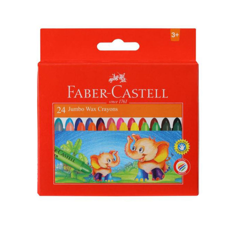 Faber Castell Jumbo Wax Crayons - Set of 24 Shades