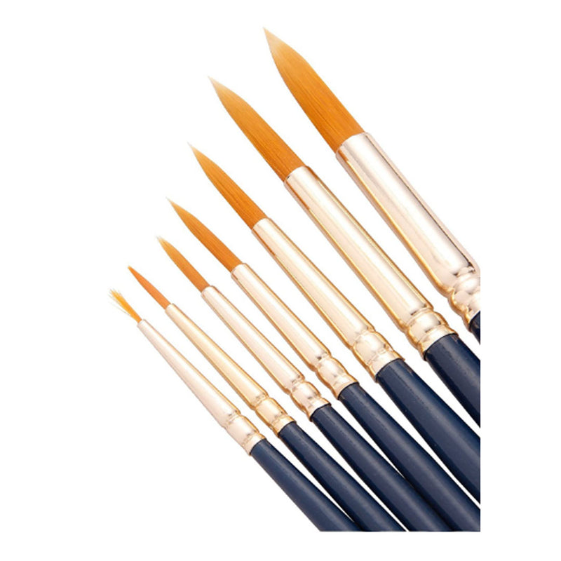 Faber-Castell Paint Brush Set - Round, Pack of 7 (Navy Blue)