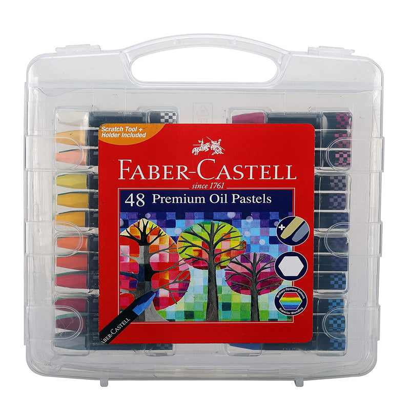 Faber-Castell Premium Hexagonal Oil Pastels Set (Pack of 48)