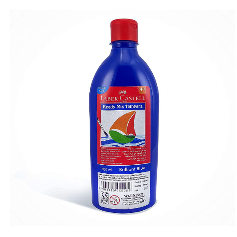 Faber-Castell Ready-Mix Tempera Bottle 500ml (Brilliant Blue)