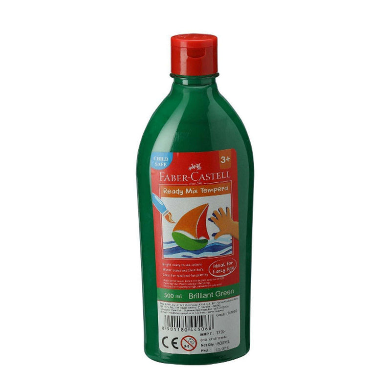 Faber-Castell Ready-Mix Tempera Bottle 500ml (Brilliant Green)