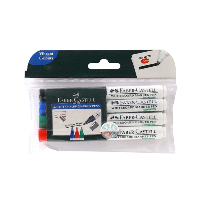 Faber-Castell Whiteboard Marker - Pack of 4 (Assorted)