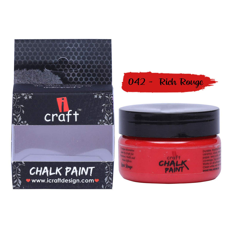 I Craft Chalk Paint 50Ml - Rich Rouge