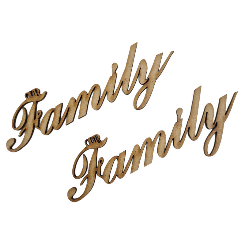 I Craft Family Wooden Embellishment - We005