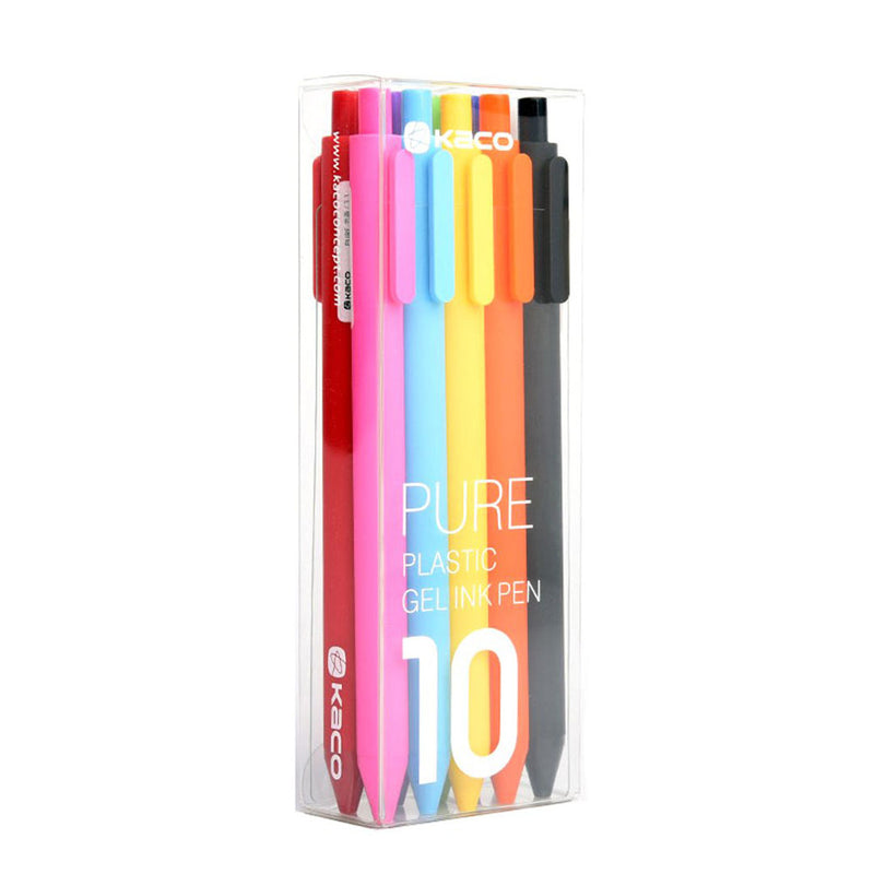 KACO PURE PLASTIC GEL PEN SET - Set Of 10