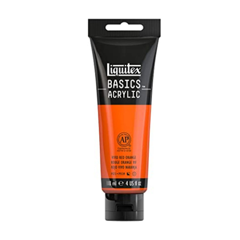 Liquitex Acrylic Colour Basic Vivid Red Orange 118ML