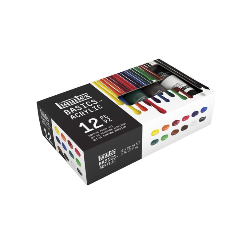 Liquitex Basics Tube Acrylic Paint Set 12x22ml