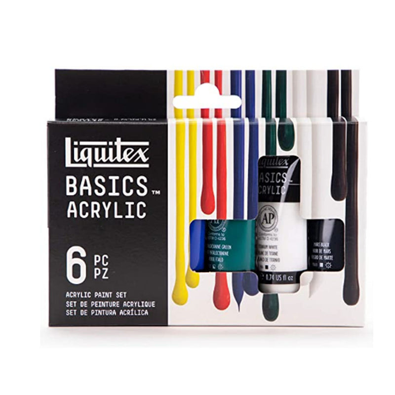 Liquitex Basics Acrylic Paint Tubes - Set of 6