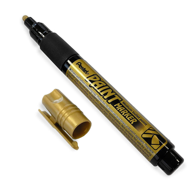 Pentel Paint Markers, Medium Bullet Point, Gold Ink