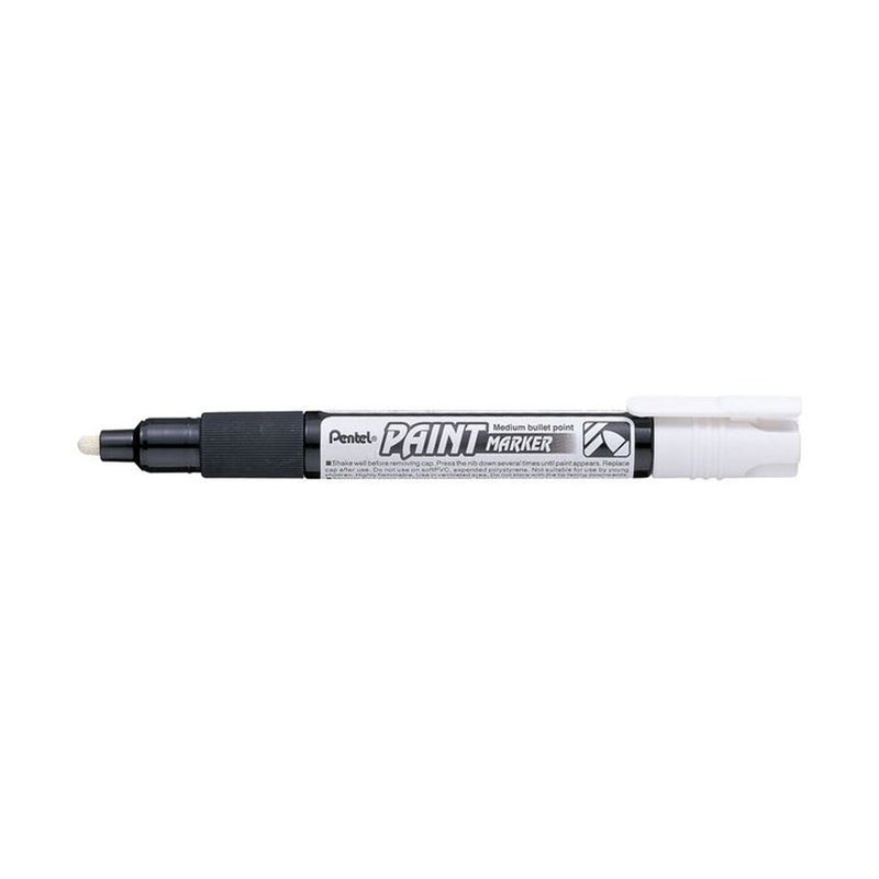 Pentel Paint Markers, Medium Bullet Point, White Ink
