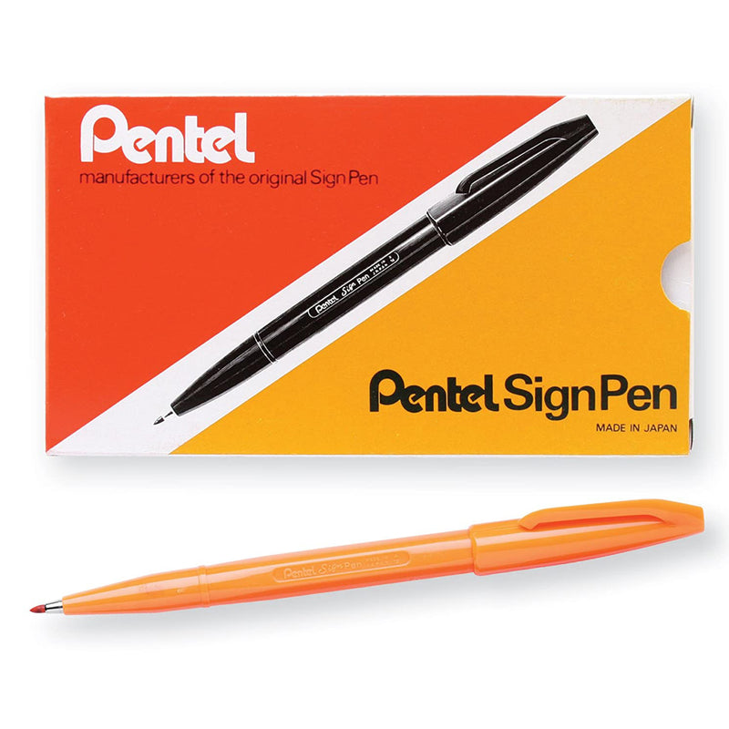 Pental Brush Sign Pen Orange