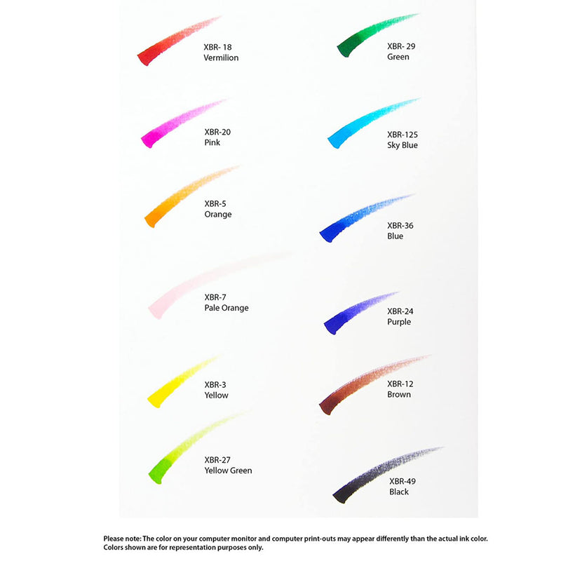 Sakura 12-Piece Koi Assorted Coloring Brush Pen Set
