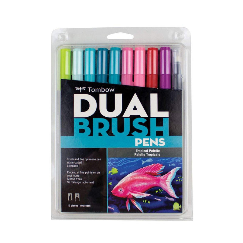 Tombow Dual Brush Pens Tropical Set Of 9 Colors - ABT10CTR