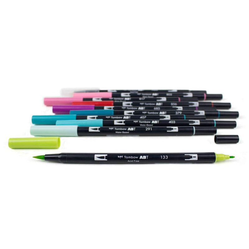 Tombow Dual Brush Pens Tropical Set Of 9 Colors - ABT10CTR