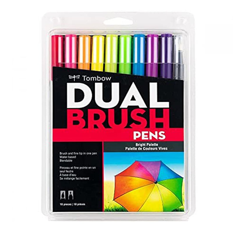 Tombow Dual Brush Pens Bright Set Of 9 Colors - ABT10CBR