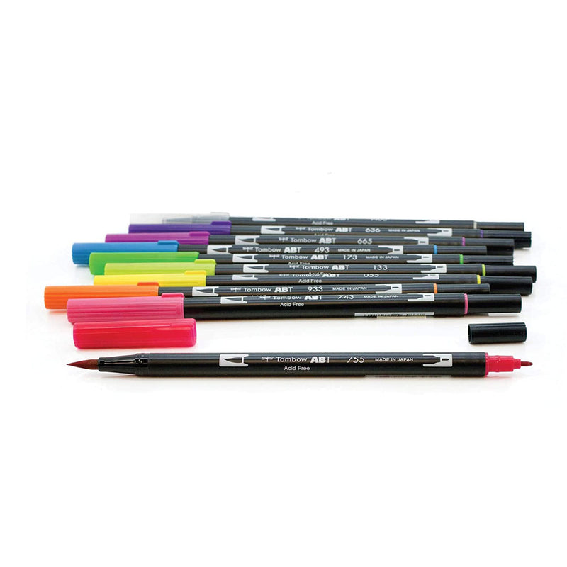 Tombow Dual Brush Pens Bright Set Of 9 Colors - ABT10CBR