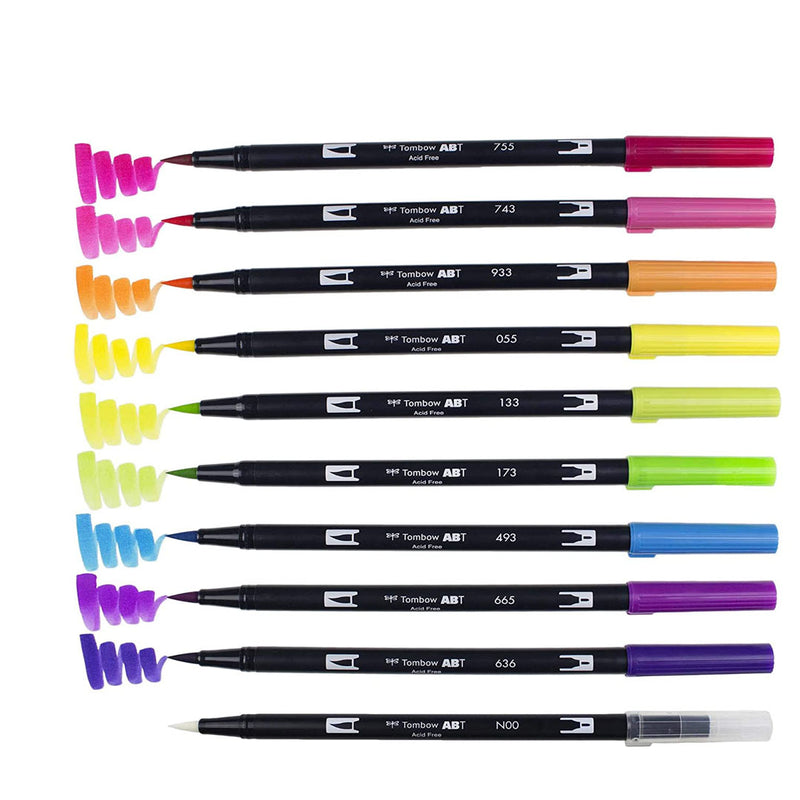 Tombow Dual Brush Pens Bright Set Of 9 Colors - ABT10CBR